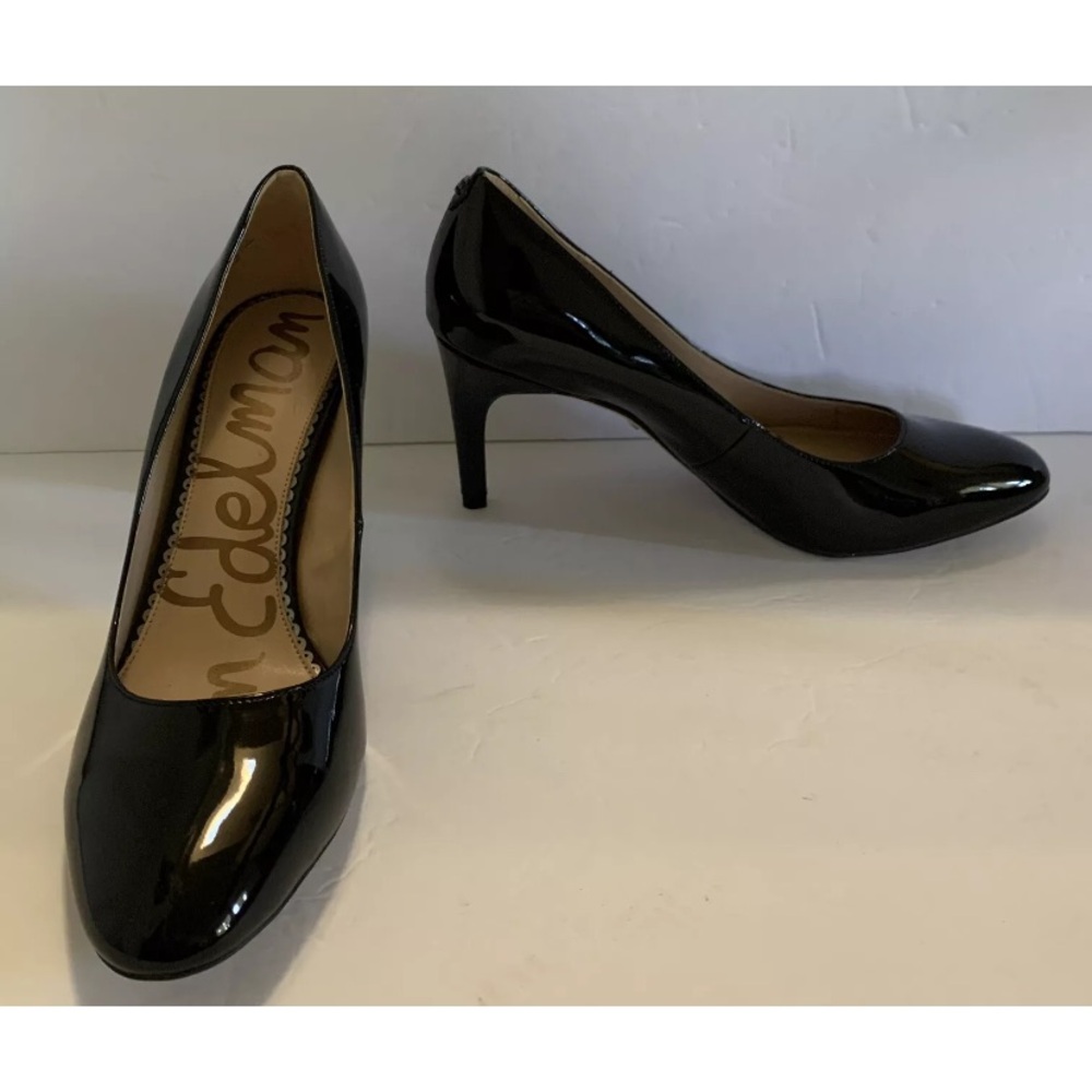 Sam Edelman Elise Black Patent Leather Pumps Heels Shoes 8.5 New No Box